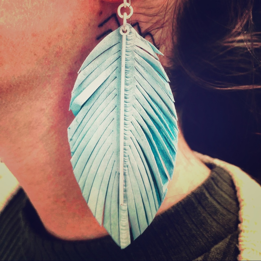 Genuinel leather earrings